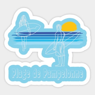 Plage de Pampelonne Saint Tropez Surfing Beach Surf Guy Girl Sticker